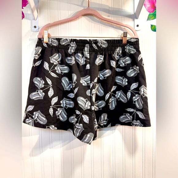The RollingStones  Black and Gray Patterned Shorts Sz XL - Picture 3 of 5